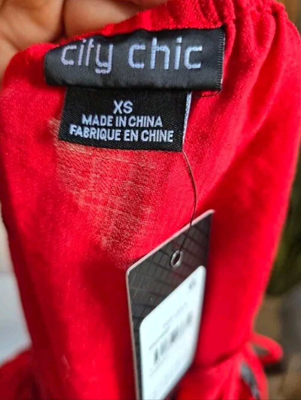Cty Chic NEW Cherry Red Leila Puff Sleeve Tie Back Blouse Top SZ XS 14 Coquette - Picture 7 of 8